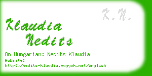 klaudia nedits business card